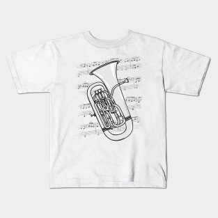 Euphonium Player Euphoniumist Brass Musician Kids T-Shirt